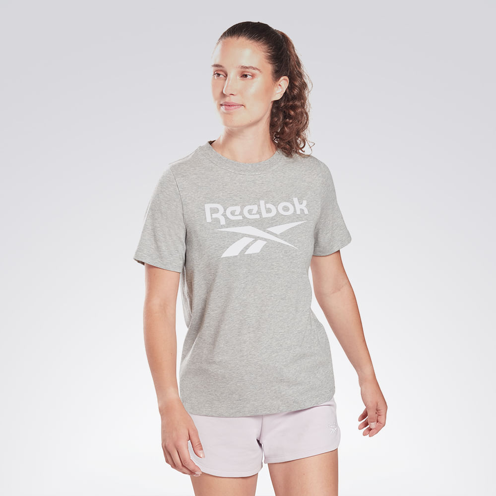 Camiseta  Reebok Unissex – cinza – foto 1