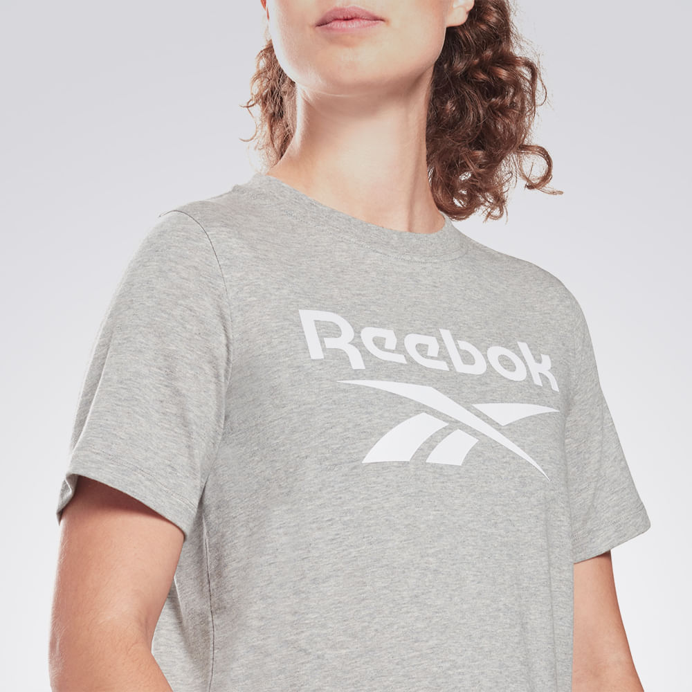 Camiseta  Reebok Unissex – cinza – foto 2