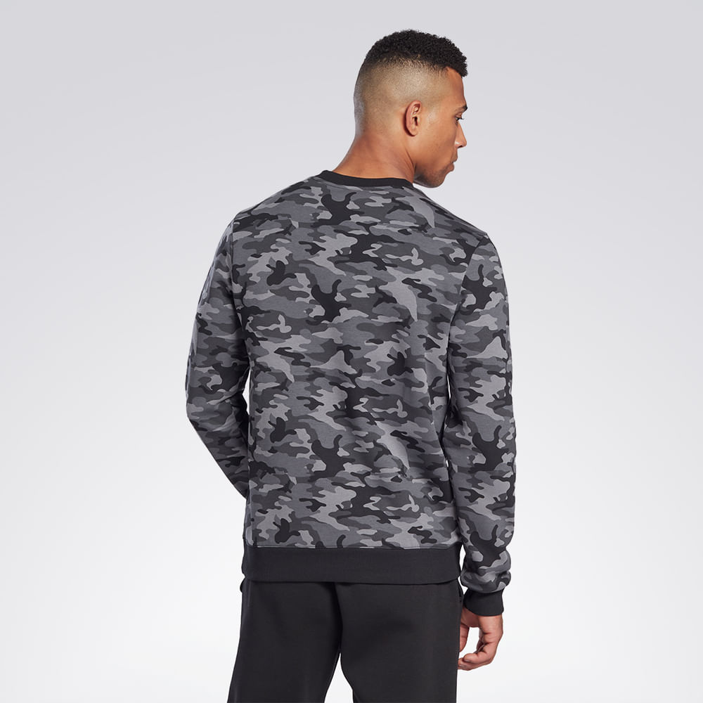Blusa Reebok Camo Crew Masculino – preto – foto 4