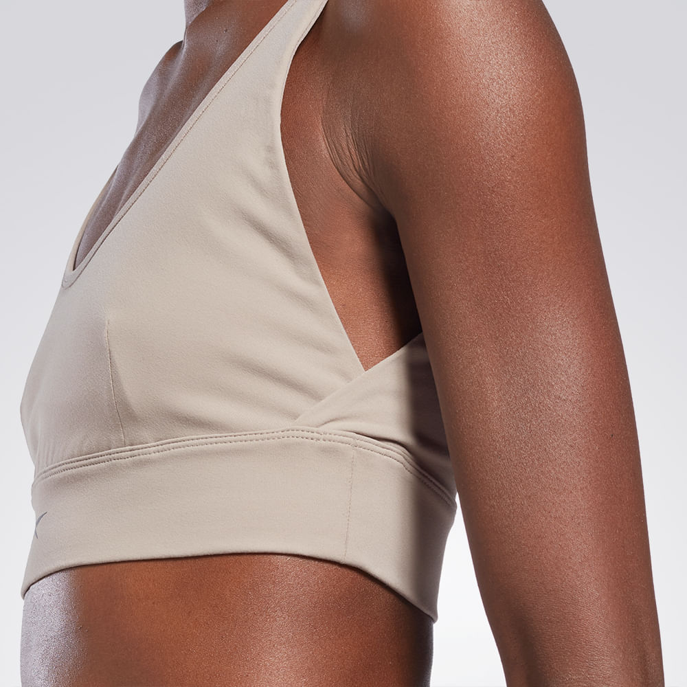 Top Reebok Treino Baixo Impacto Minimalista Feminino – cinza – foto 2