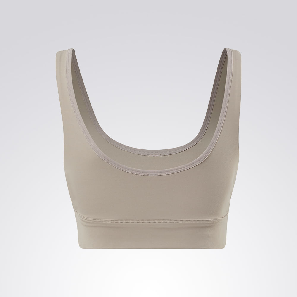Top Reebok Treino Baixo Impacto Minimalista Feminino – cinza – foto 4