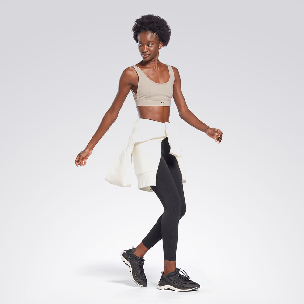 Top Reebok Treino Baixo Impacto Minimalista Feminino – cinza – foto 5