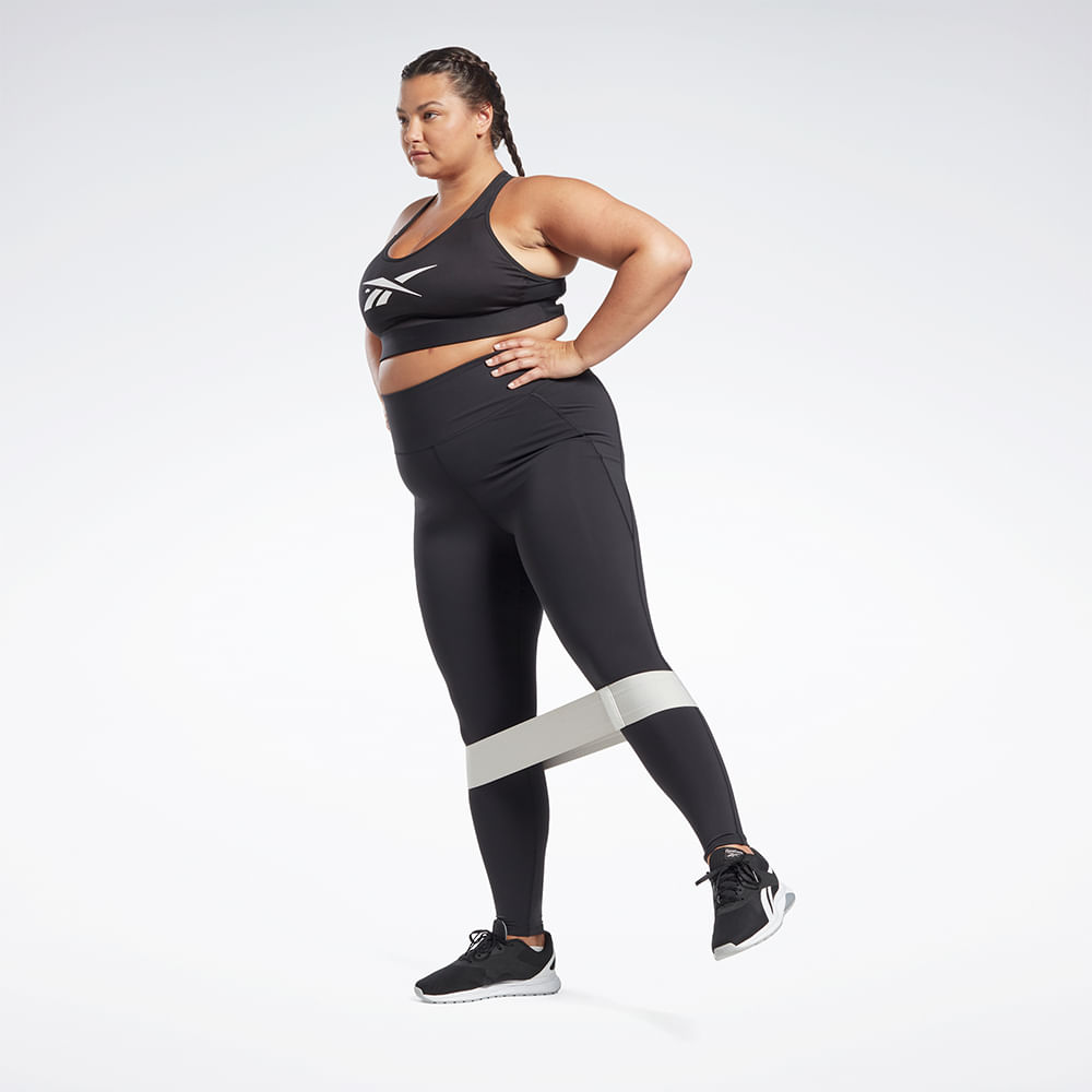 Calça Reebok Legging Lux Hr In Feminino – preto – foto 4