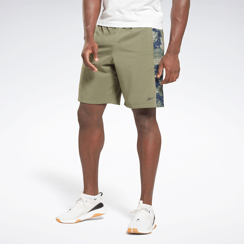 Short Reebok Train Camo Woven Masculino – verde – foto 1