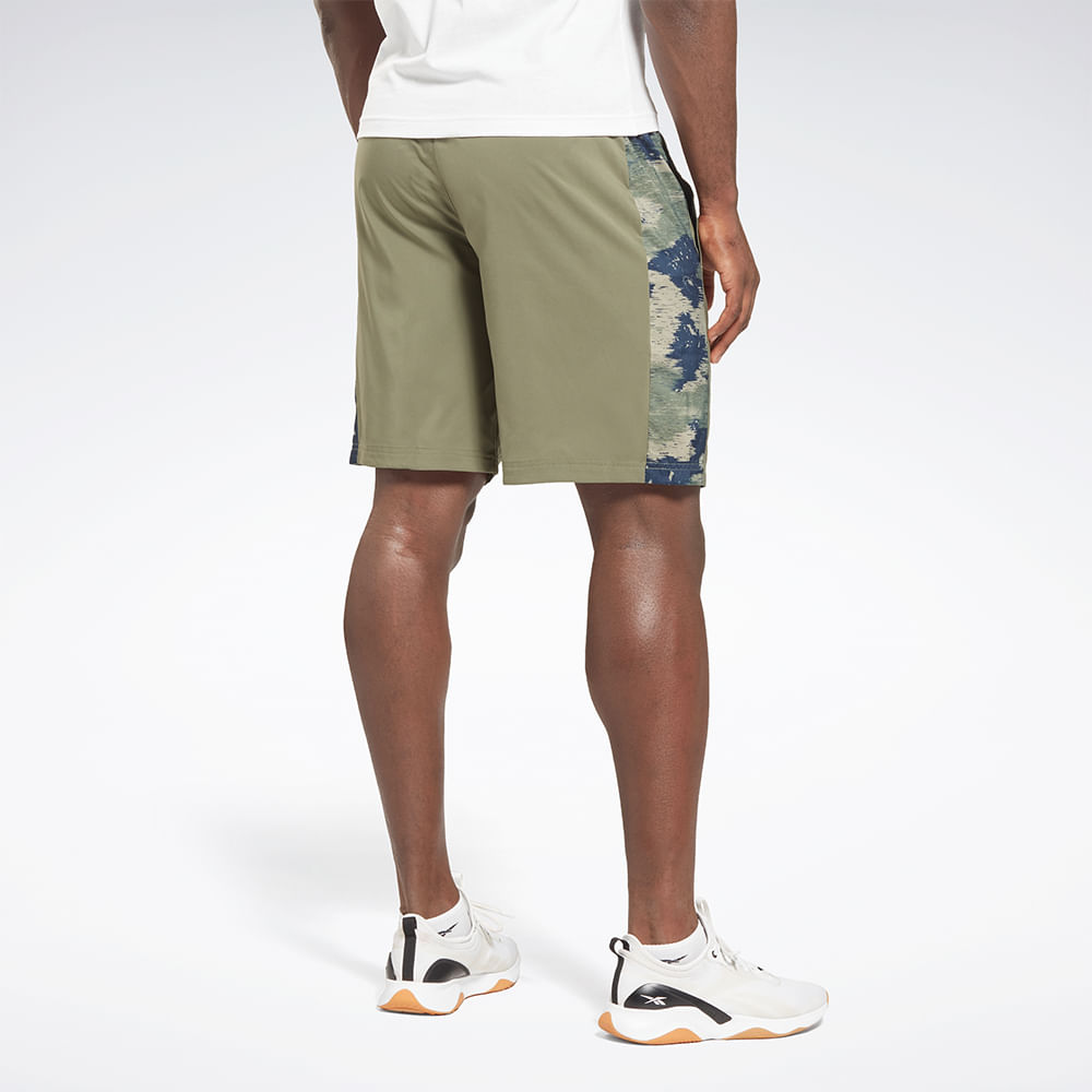 Short Reebok Train Camo Woven Masculino – verde – foto 3