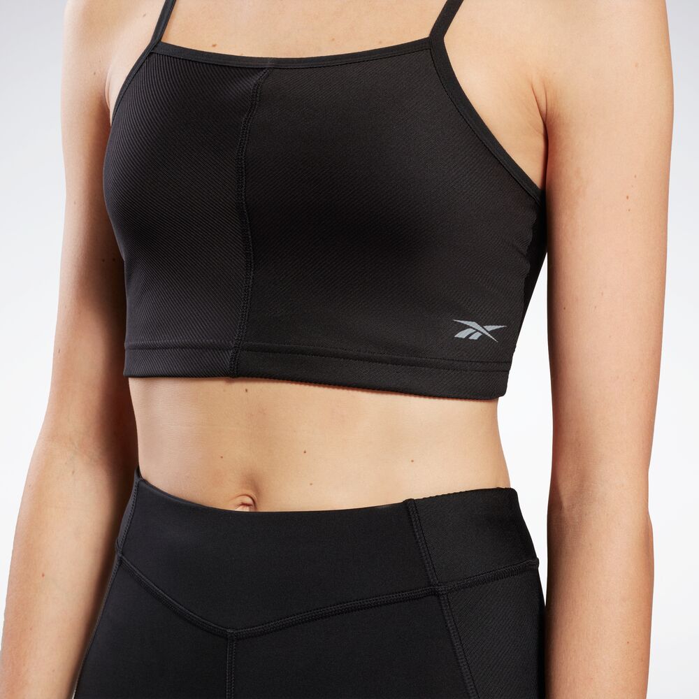 Top Reebok Yoga Rib Crop Feminino – preto – foto 1