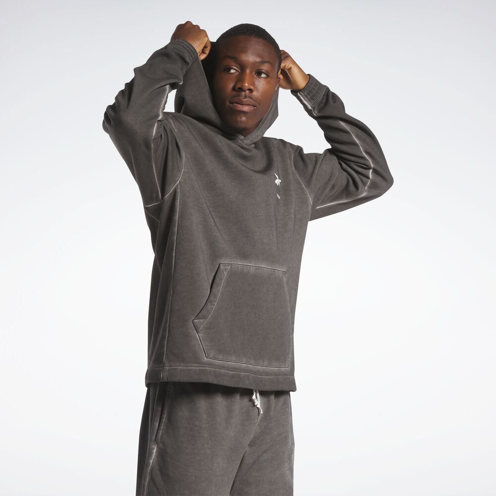 Blusa Reebok BB Basketball Bi- Dye Hood Masculino – preto – foto 1
