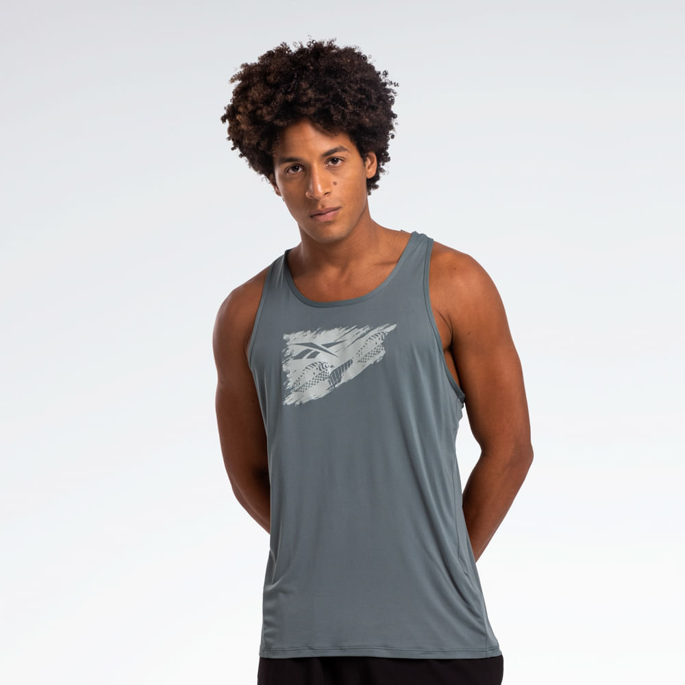 Regata Reebok Race Print Masculina – verde – foto 2