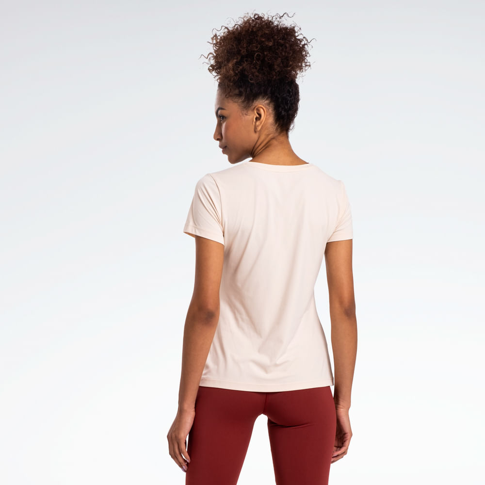 Camiseta Reebok Agile Manga Curta Feminina – branco – foto 1