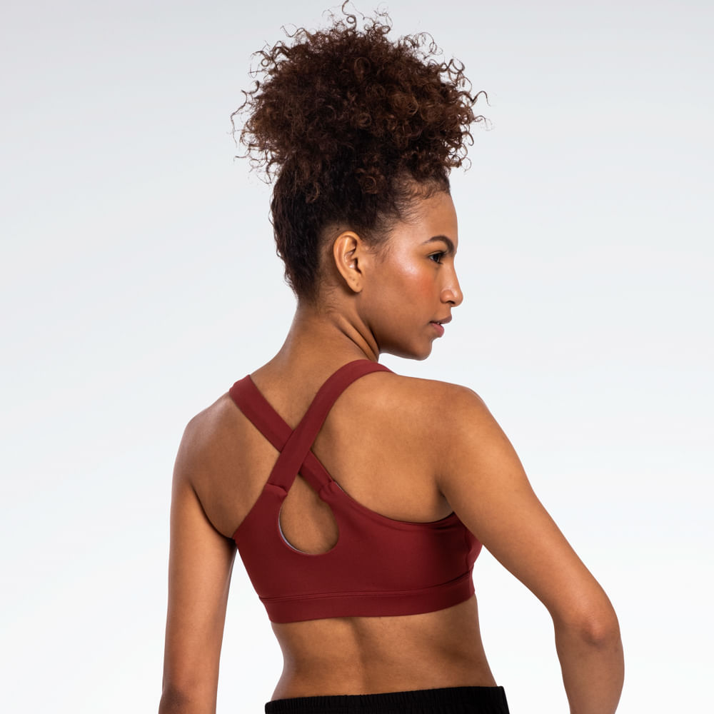 Top Reebok Agile Feminino – Vinho – foto 1