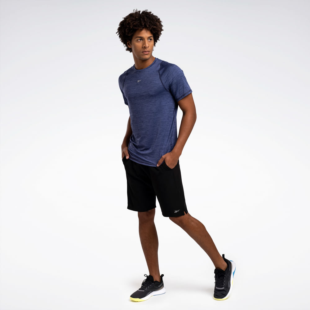 Camiseta Reebok Energy Manga Curta Masculina – Marinho – foto 3