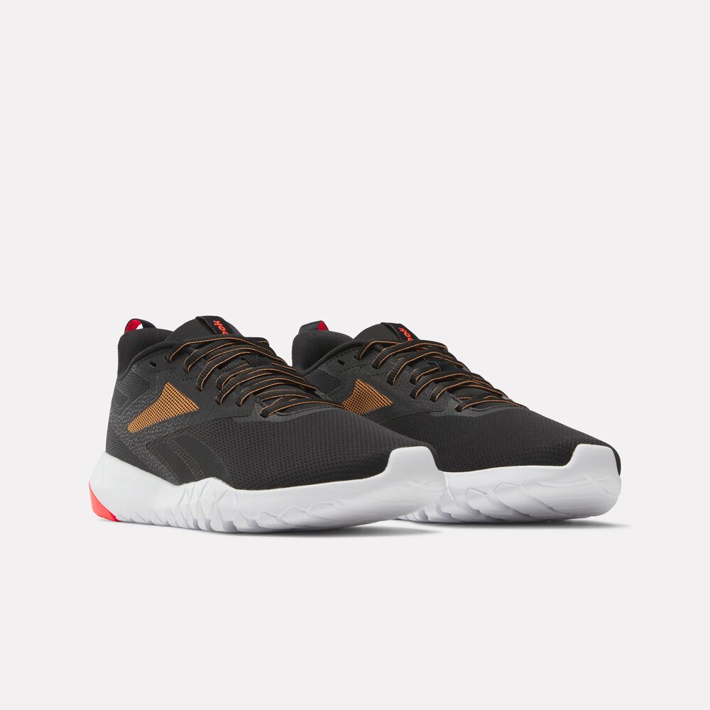 Tênis Reebok Flexagon Force 4 Masculino – preto e laranja – foto 2