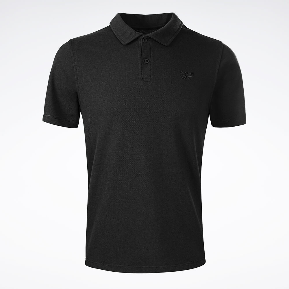Polo Reebok CL Vector Masculina – preto – foto 1