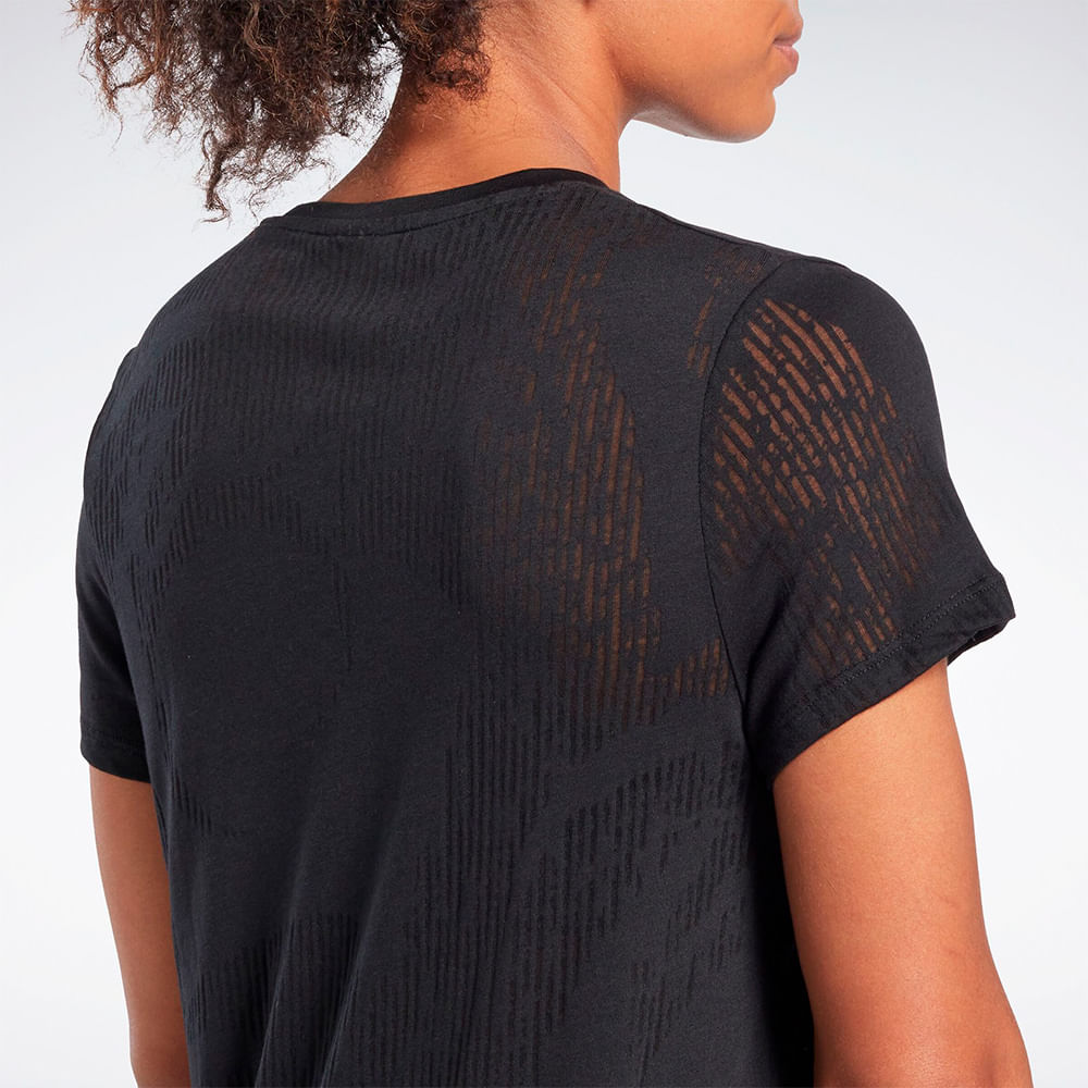 Camiseta Reebok Burnout Feminina – preto – foto 2