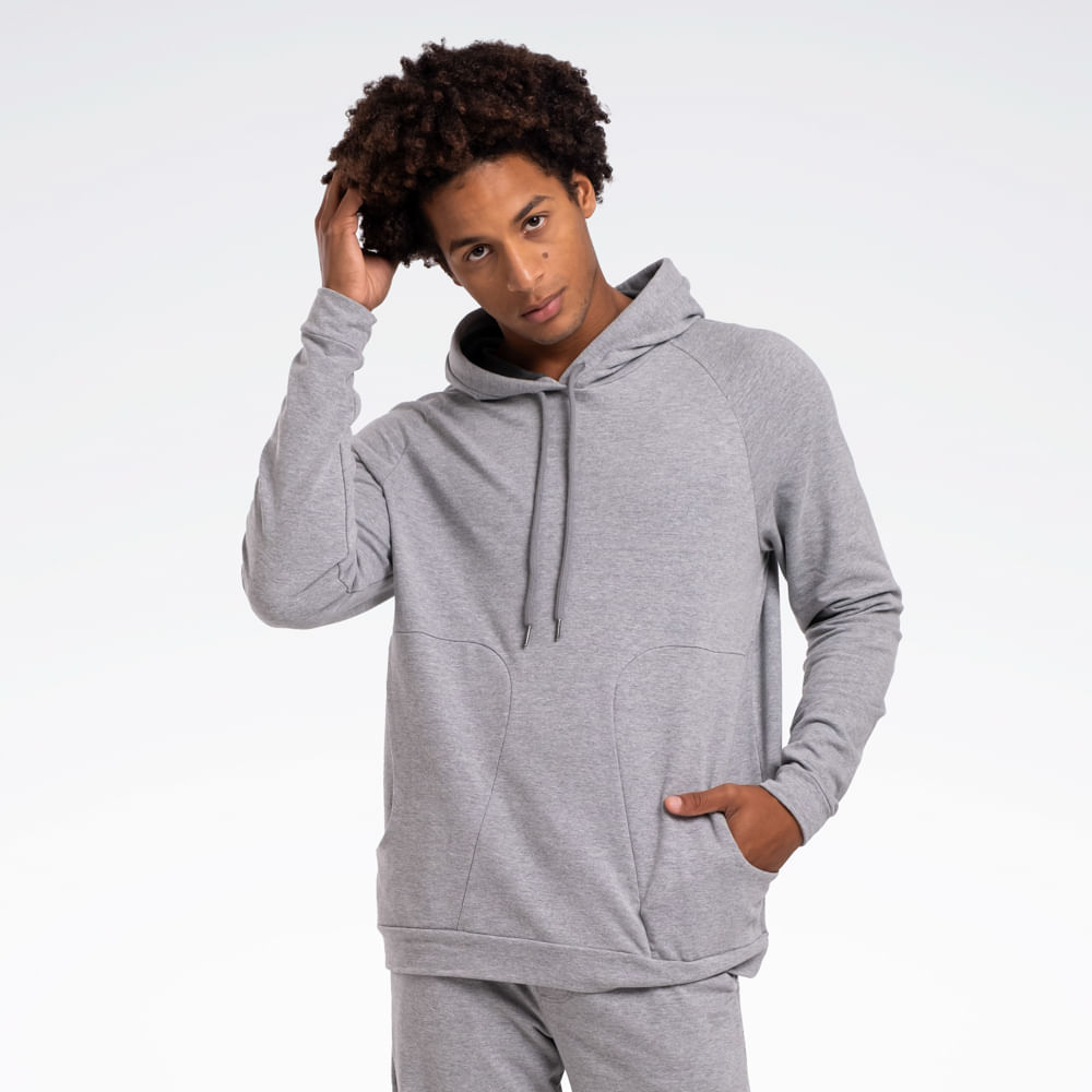 Blusa Reebok Young Masculina – Cinza mescla – foto 3