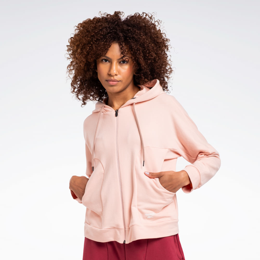 Jaqueta Reebok Young Feminina – rosa – foto 1