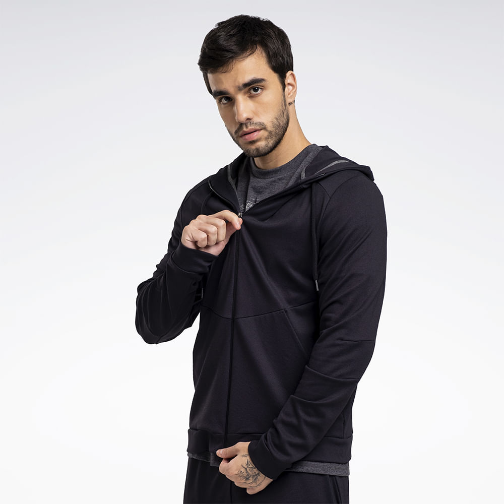 Jaqueta Reebok Essential Masculina – preto – foto 1