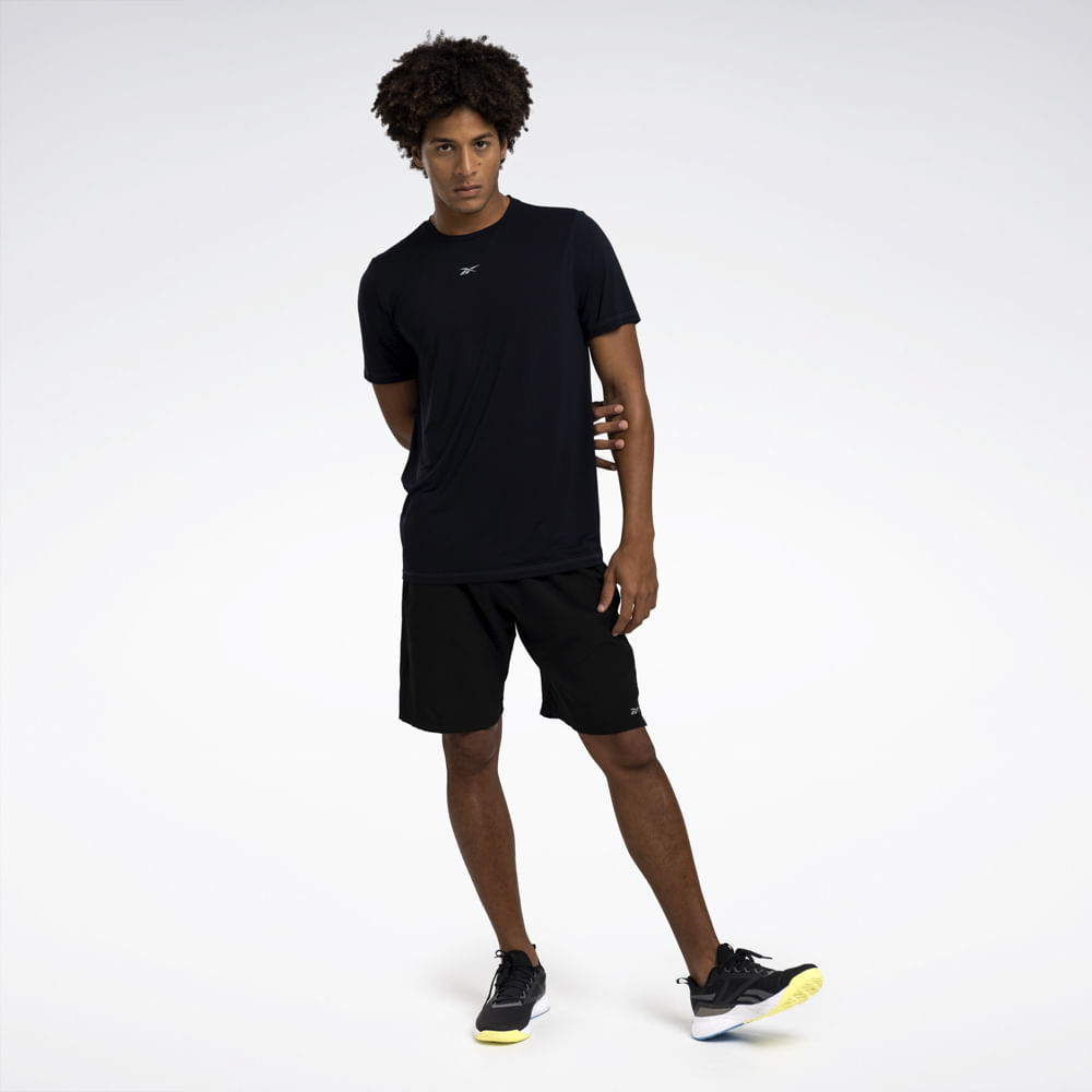 Camiseta Reebok Energy Manga curta Masculina – preto – foto 1