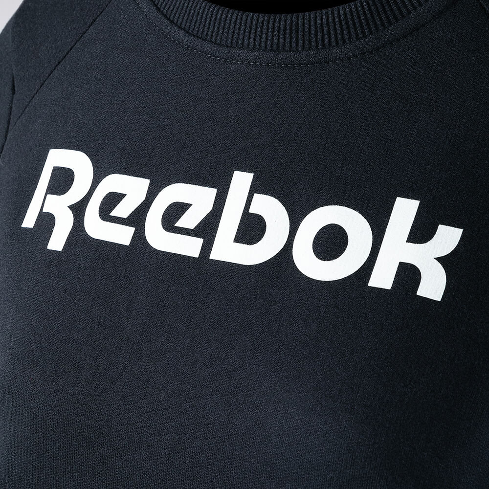 Blusa Reebok Cl Linear Crew Feminina – preto – foto 3