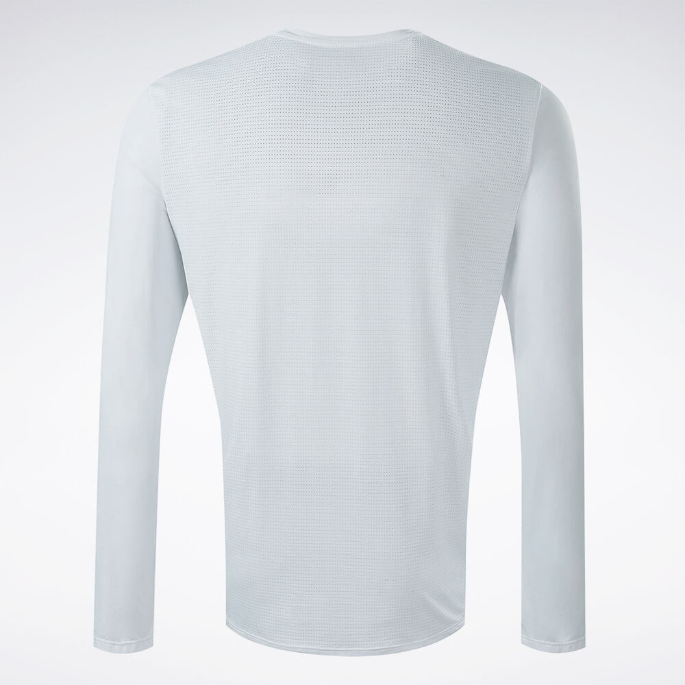 Camiseta Reebok Athletic Print Manga Longa Masculina – branco – foto 2