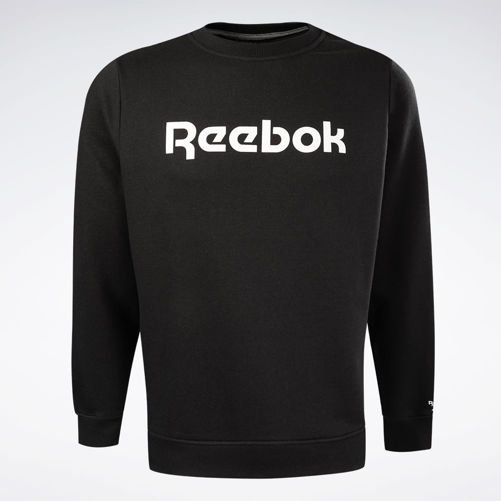 Blusa Reebok Big Logo Linear Crew Masculino – preto – foto 1