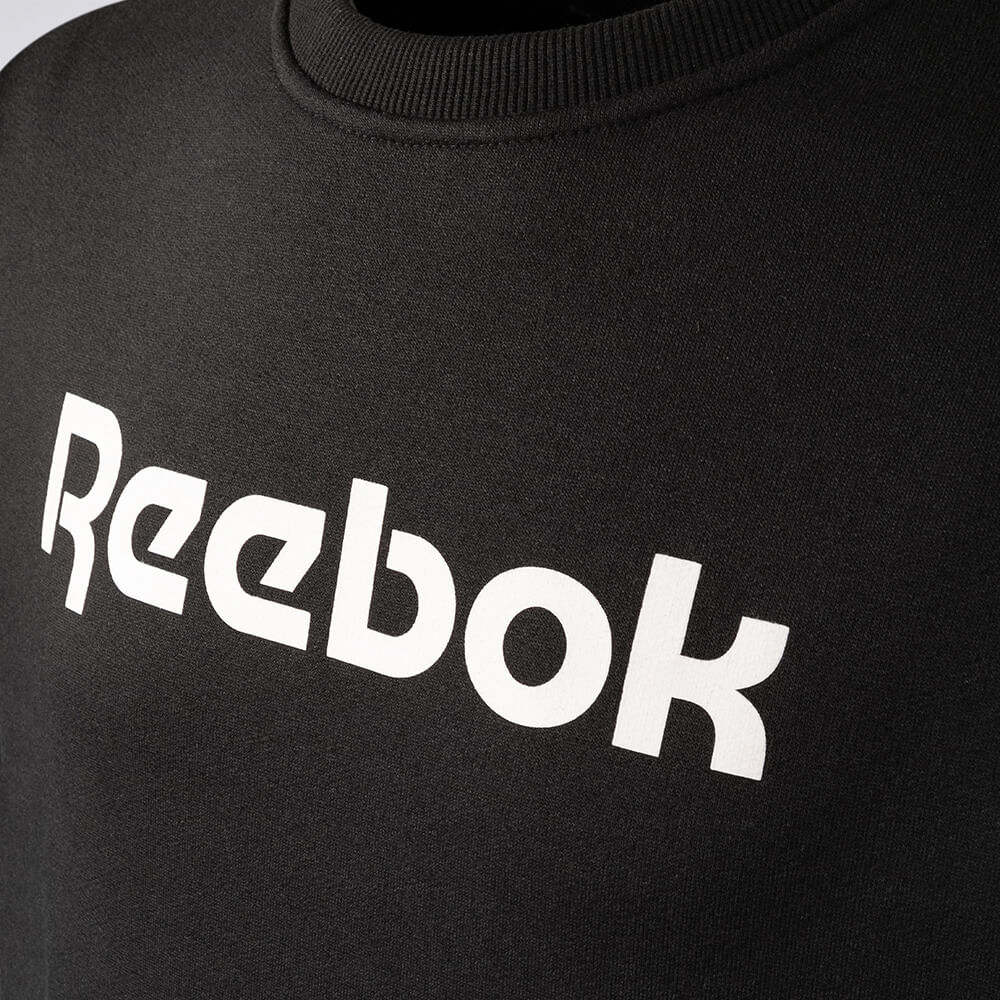 Blusa Reebok Big Logo Linear Crew Masculino – preto – foto 3