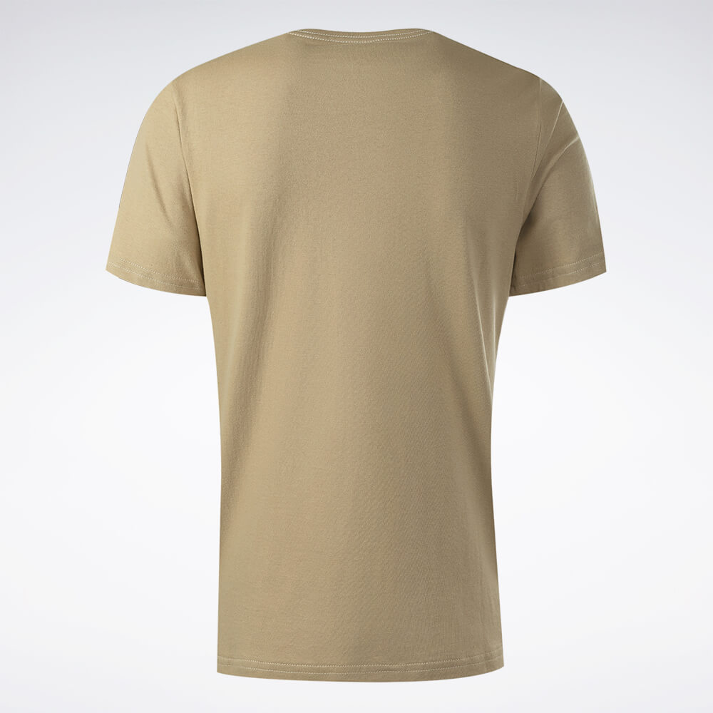 Camiseta Reebok CL Logo Manga curta Feminina – bege – foto 2