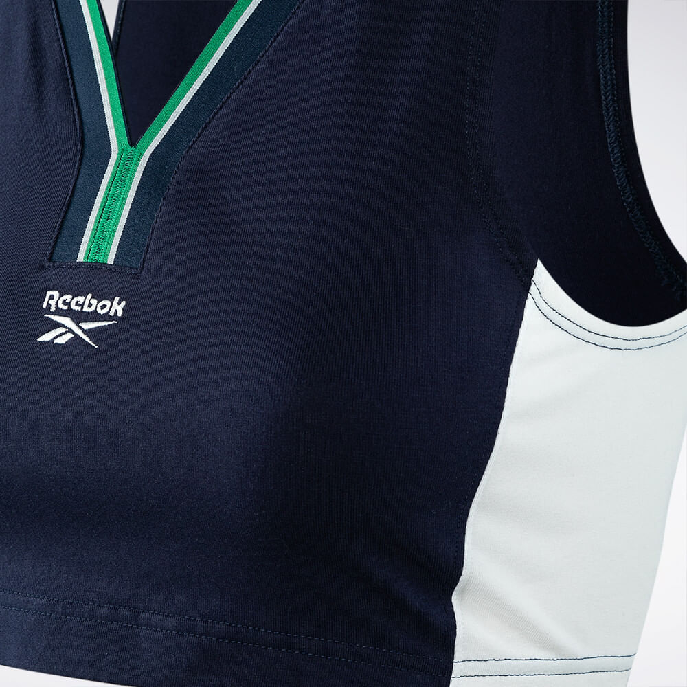 Regata Reebok Cotton Bralette Cropped Feminina – Marinho – foto 3