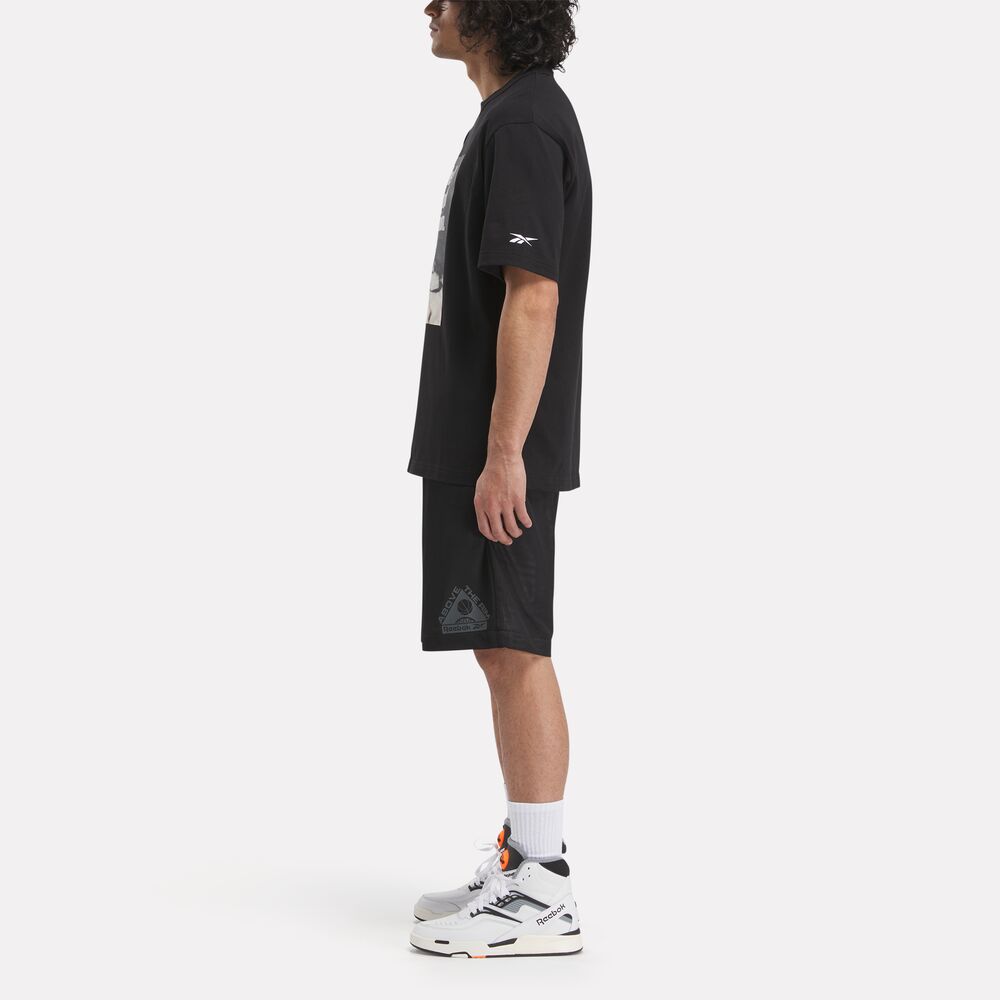 Camiseta Reebok Basketball Pump Graphic Masculina – preto – foto 4
