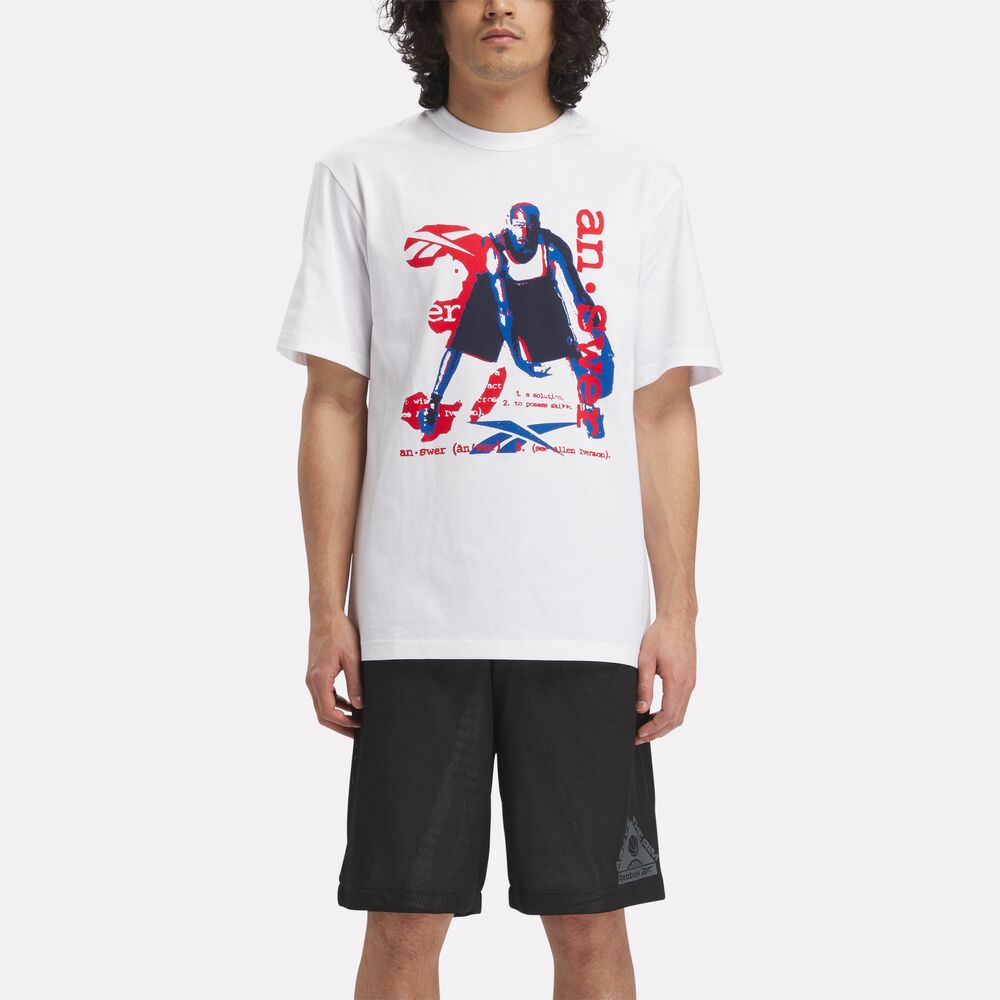Camiseta Basketball Iverson Graphic Masculina – branco – foto 1