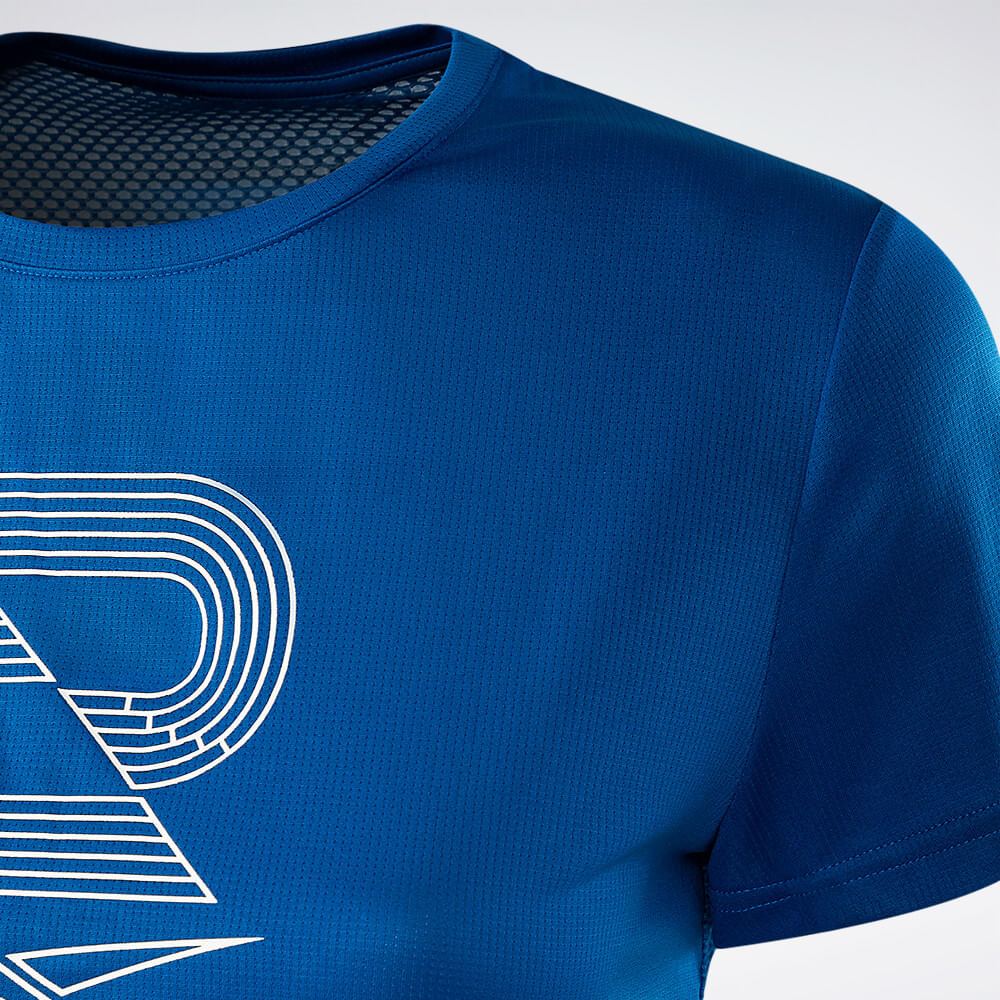 Camiseta Reebok Graphic Feminina – azul – foto 3