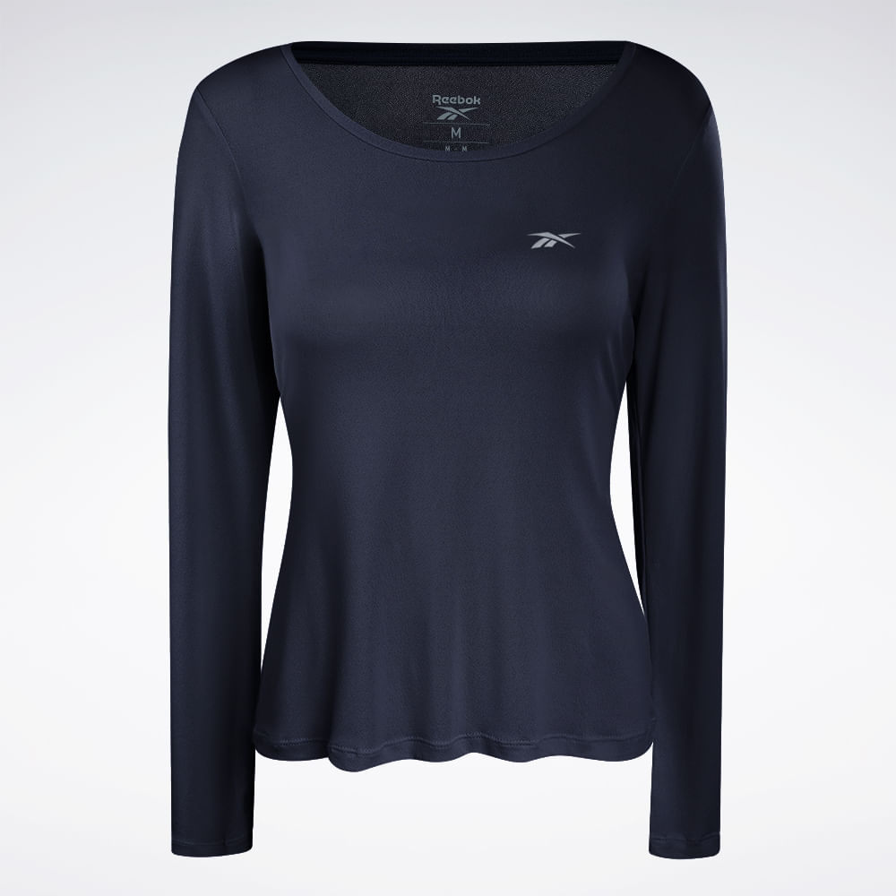 Camiseta Reebok  Dynamic Print Feminina – Marinho – foto 1