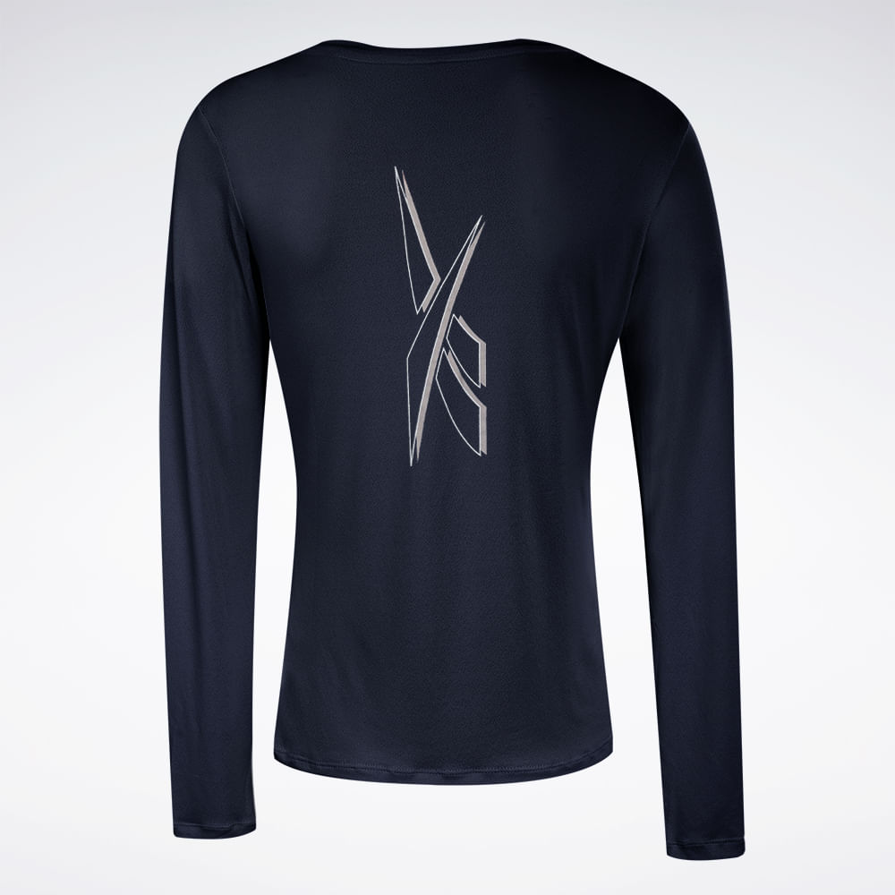 Camiseta Reebok  Dynamic Print Feminina – Marinho – foto 2