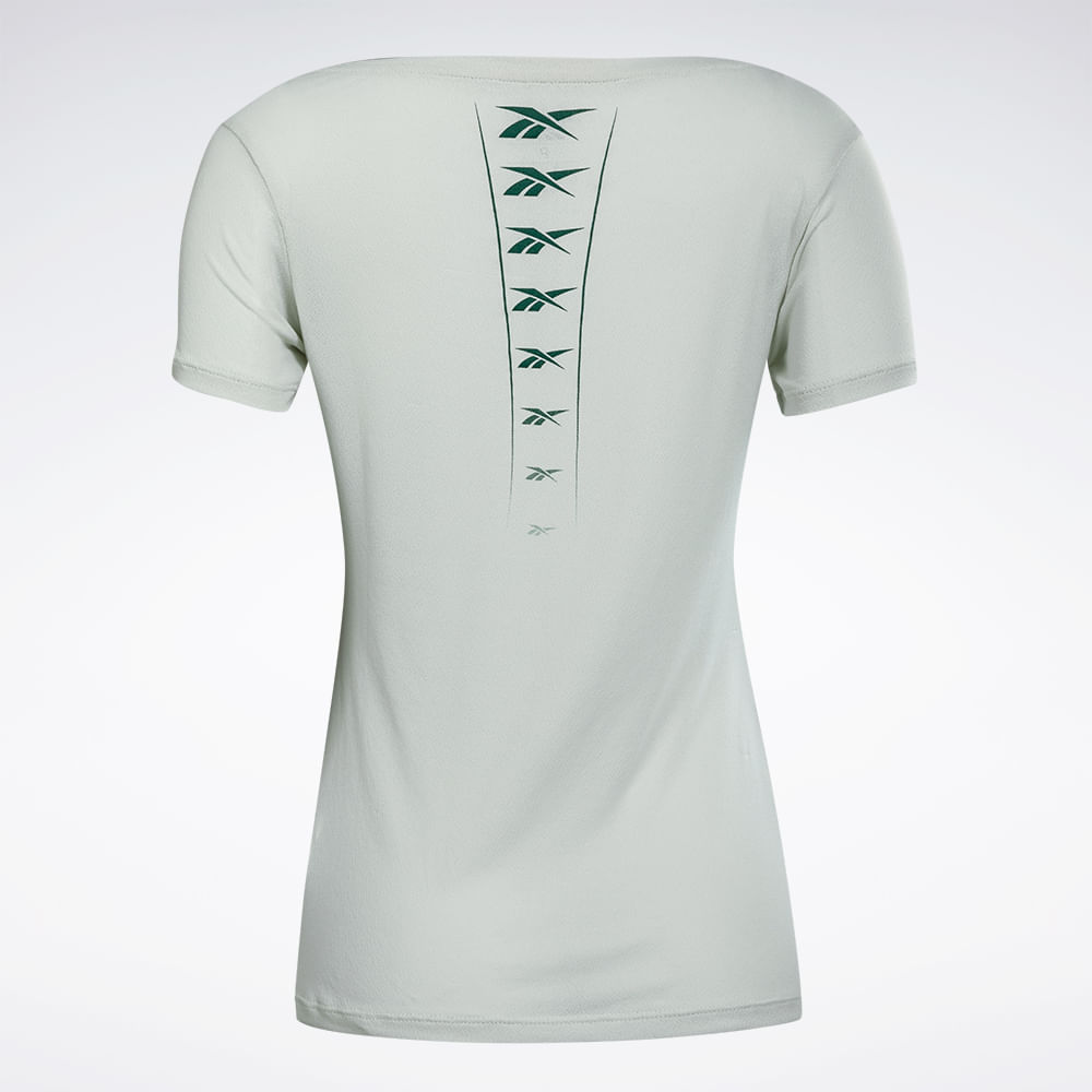 Camiseta Reebok Dynamic Print Manga Curta Feminina – cinza – foto 2