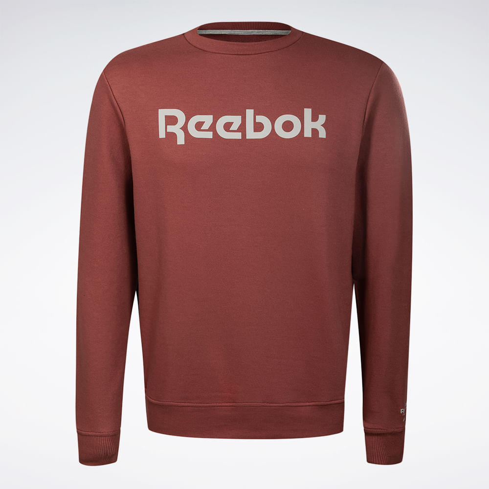 Blusa Reebok Big Logo Linear Crew Masculino – Marsala – foto 1