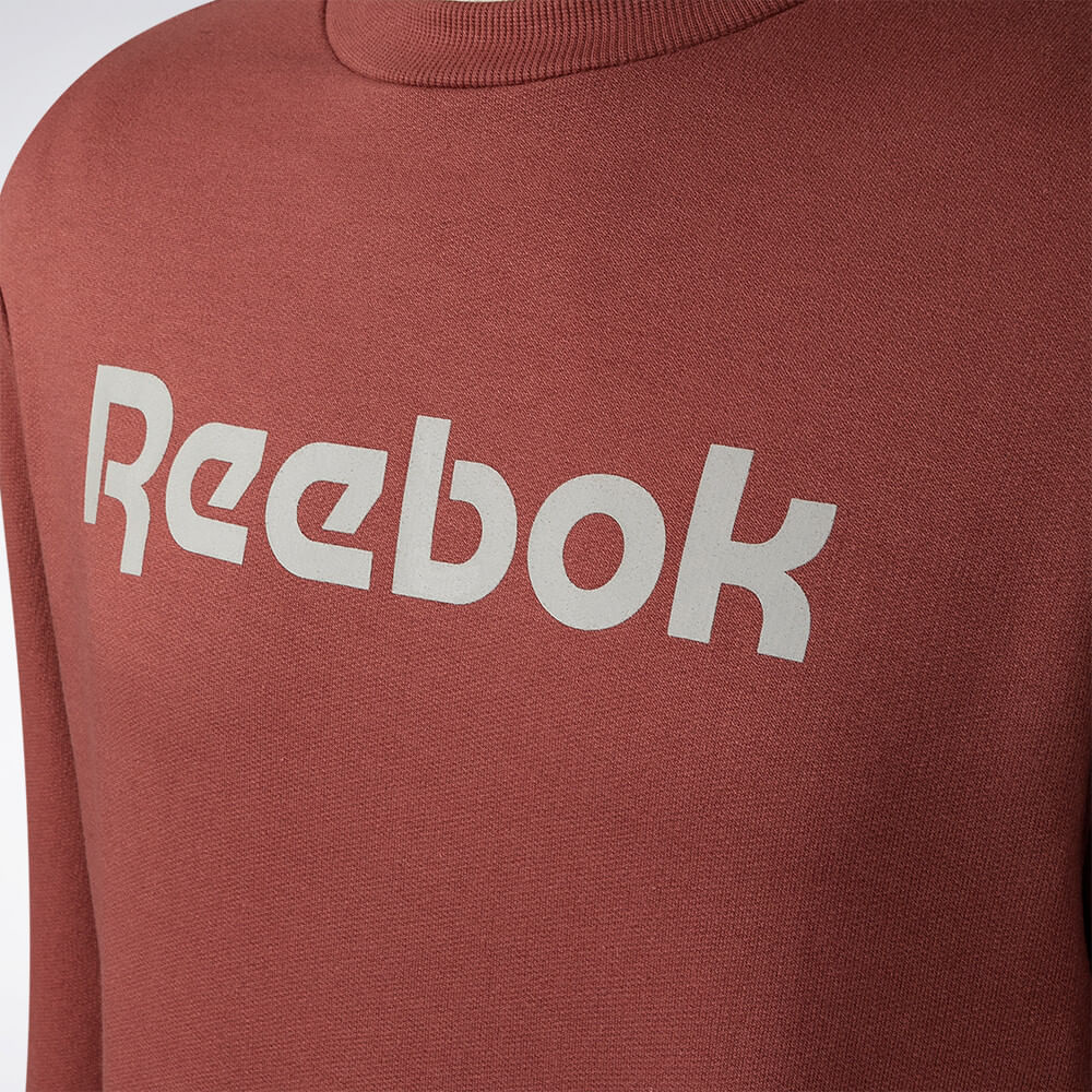 Blusa Reebok Big Logo Linear Crew Masculino – Marsala – foto 3