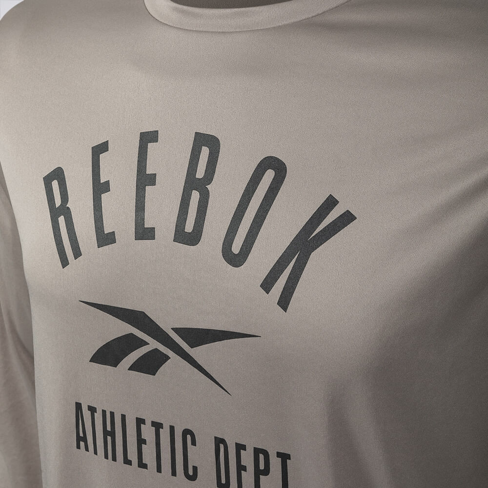 Camiseta Reebok Functional Print Masculino – bege – foto 3
