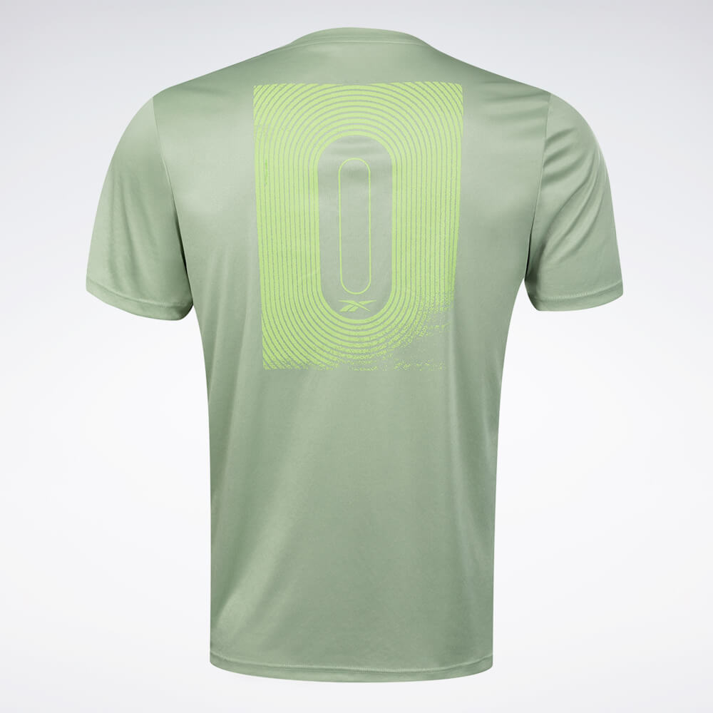Camiseta Reebok Functional Print Masculina – verde – foto 2