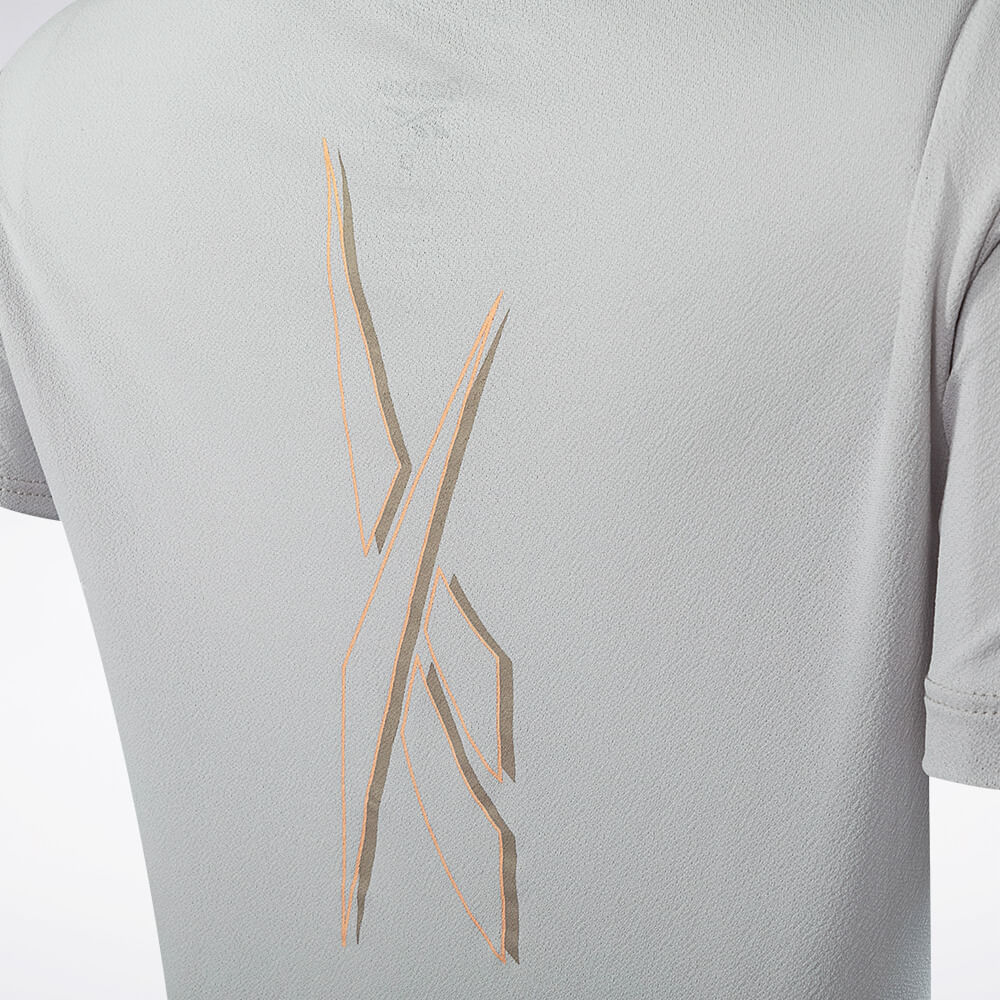 Camiseta Reebok Dynamic Print Manga Curta Feminina – cinza – foto 3
