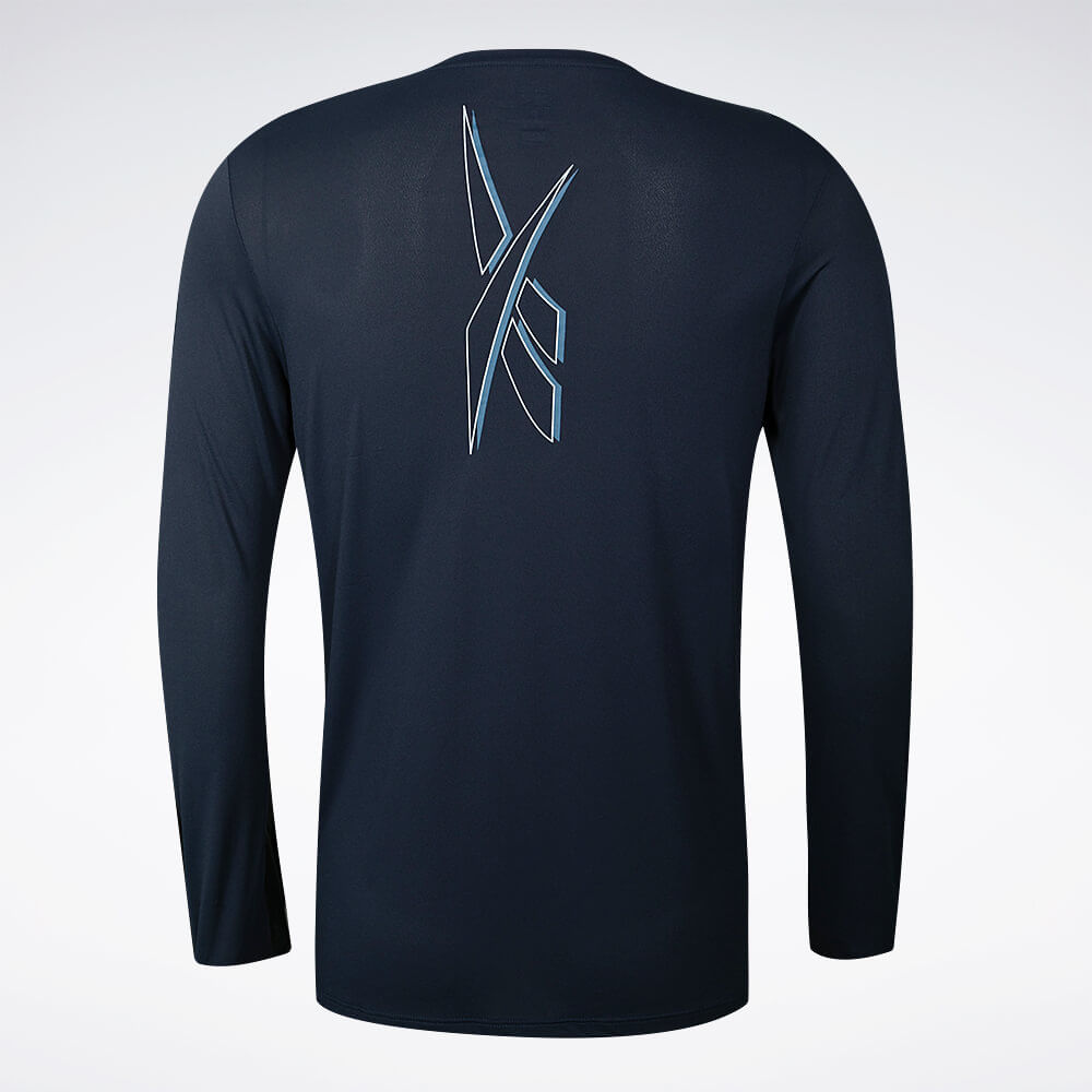 Camiseta Reebok Manga Longa Dynamic Print Masculina – azul – foto 2