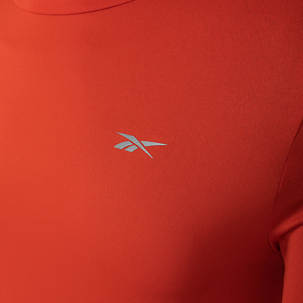 Camiseta Reebok  Manga Longa Dynamic Masculina – vermelho – foto 3
