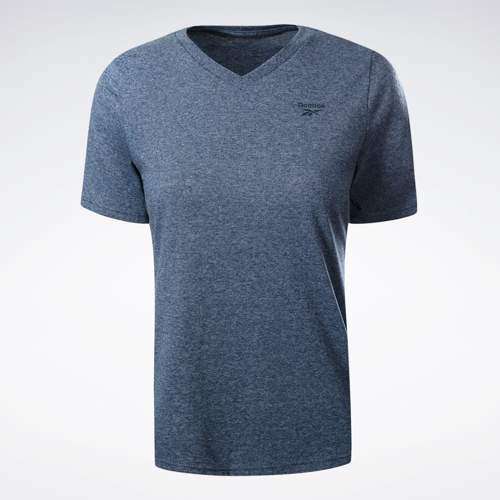 Camiseta Reebok Logo V Feminina – Marinho – foto 1