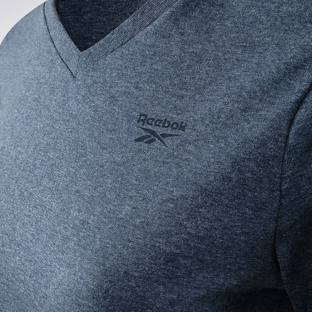 Camiseta Reebok Logo V Feminina – Marinho – foto 3
