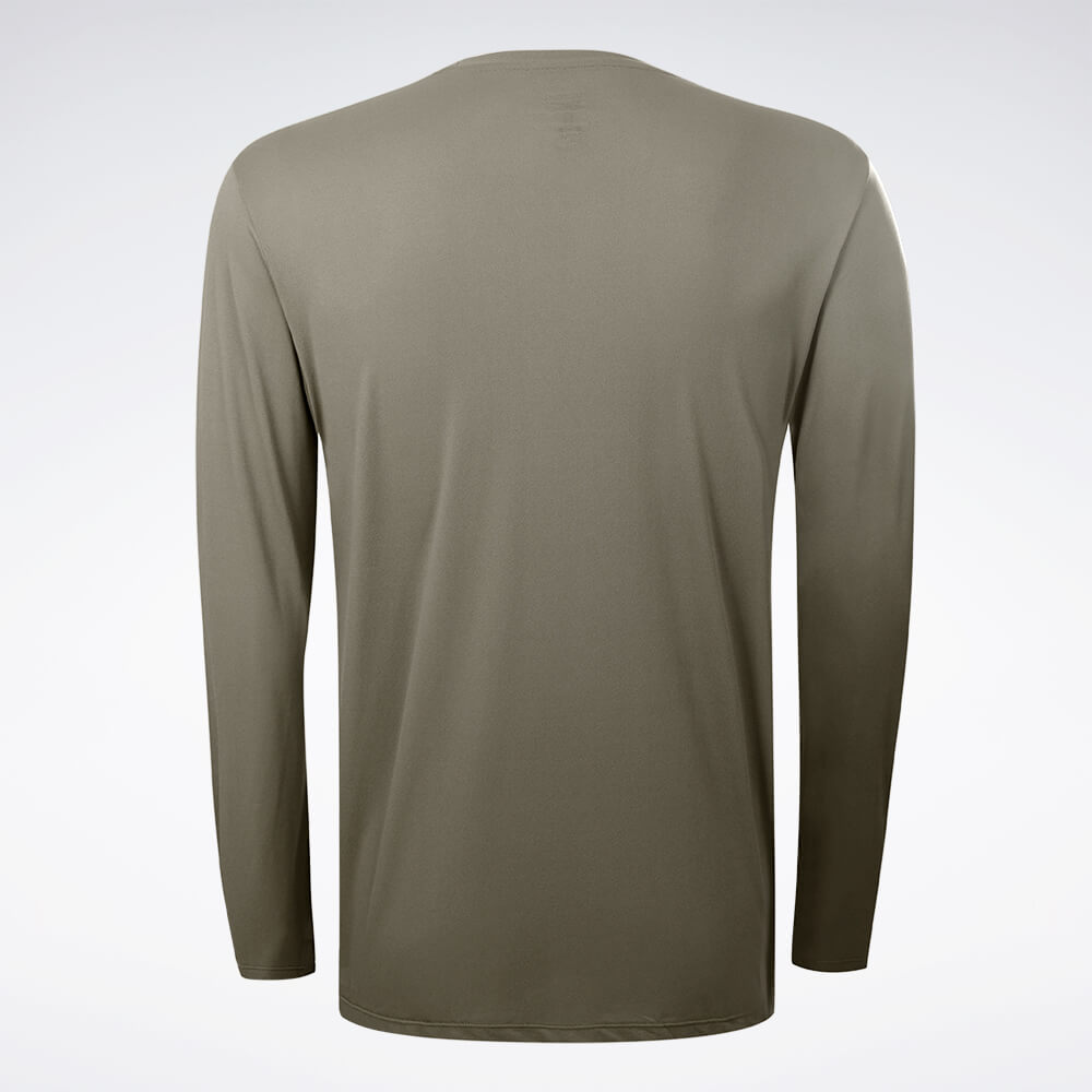 Camiseta Reebok Manga Longa Utility Masculina – bege – foto 2
