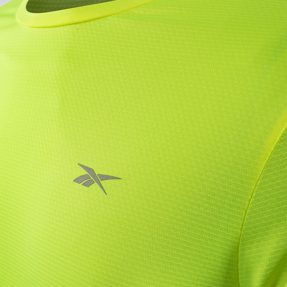 Camiseta Reebok Manga Longa Workout Masculina – amarelo – foto 3