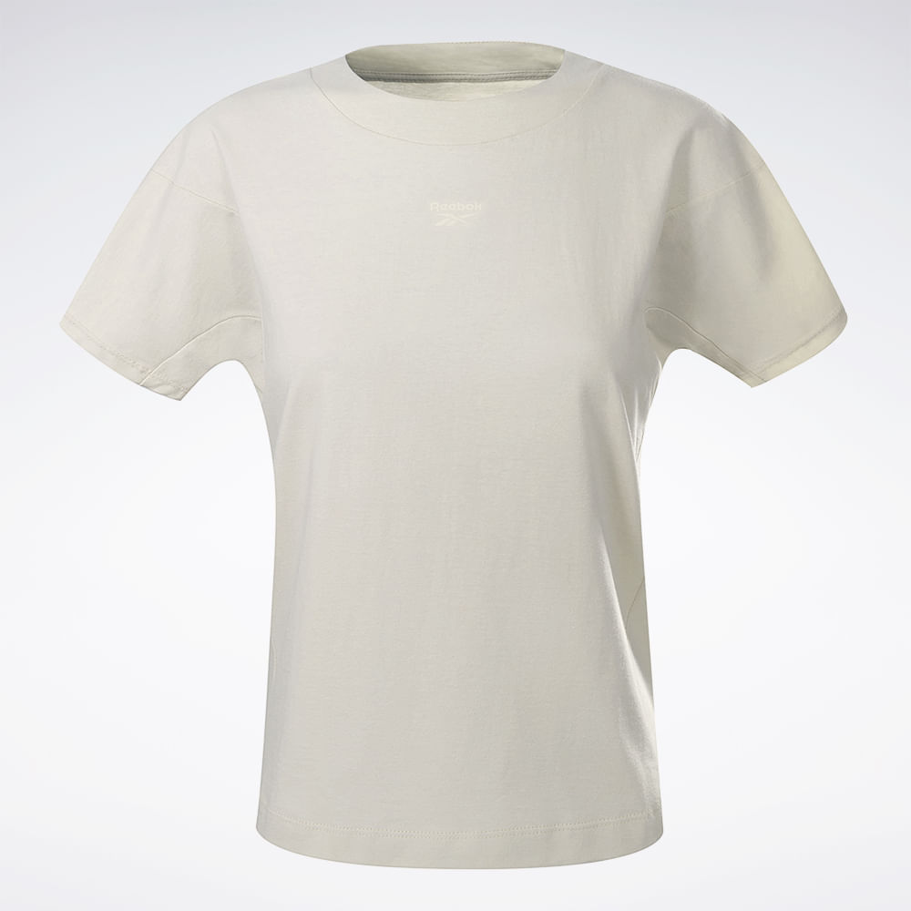 Camiseta Reebok Manga Curta Young Cropped Feminina – branco – foto 1