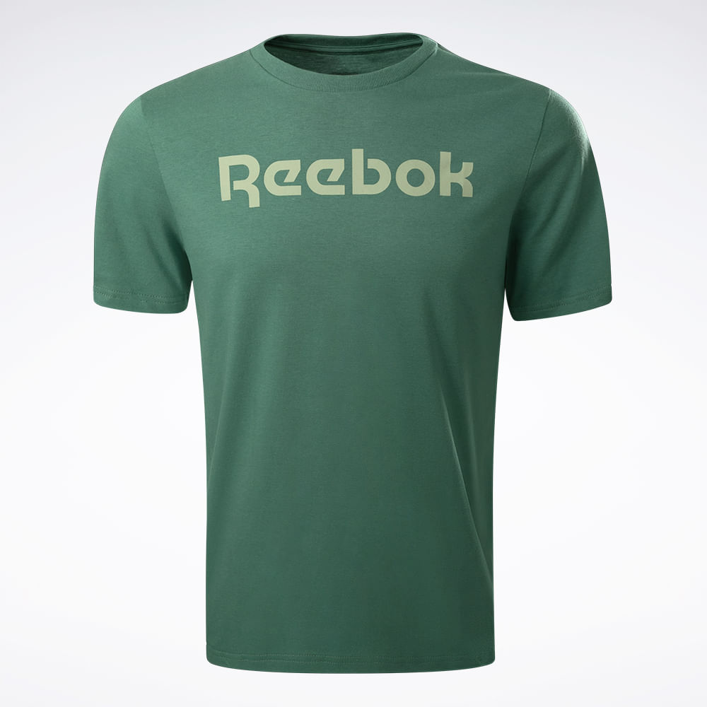 Camiseta Reebok Big Logo Linear Masculina – verde – foto 1