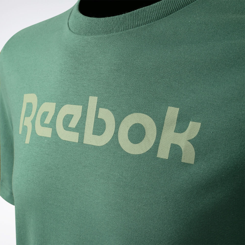 Camiseta Reebok Big Logo Linear Masculina – verde – foto 3