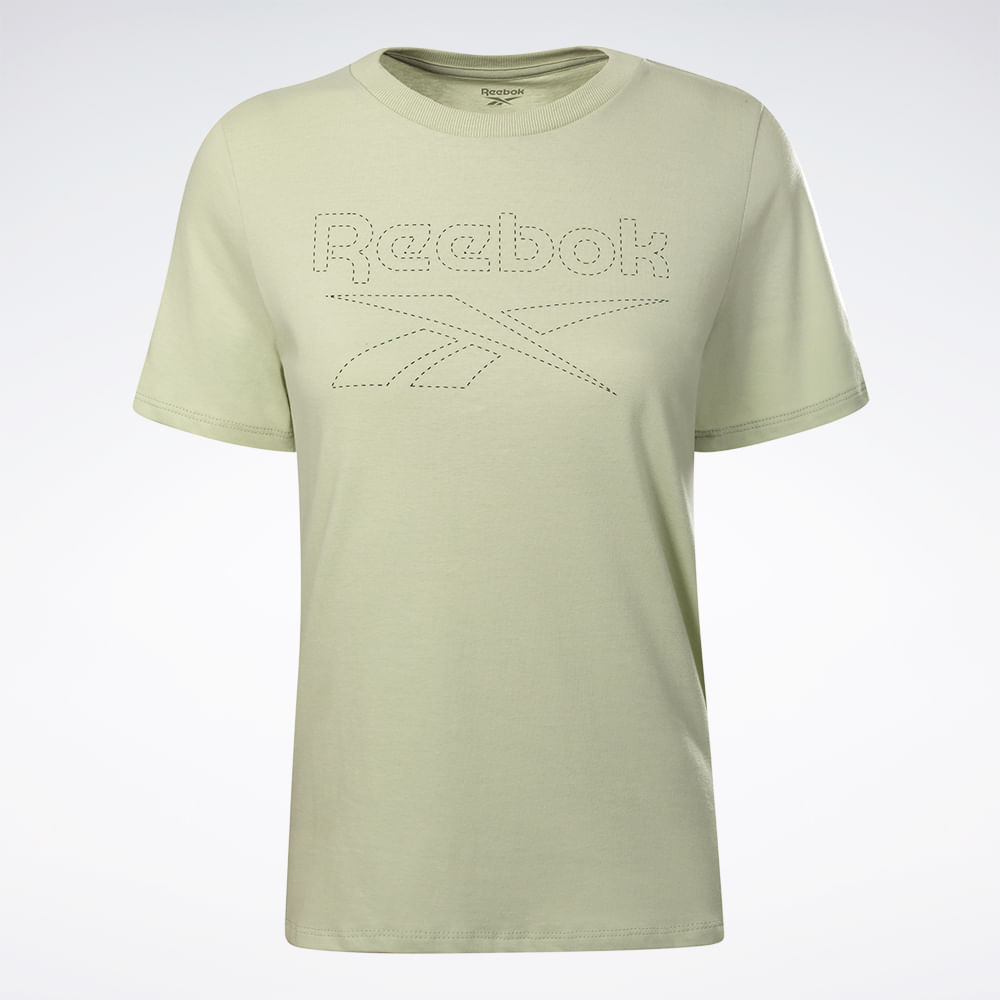 Camiseta Reebok Big Logo Feminina – Verde Claro – foto 1