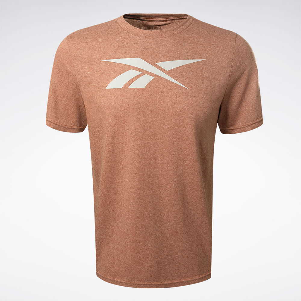 Camiseta Reebok Classics Vector Masculina – Marrom mescla – foto 1